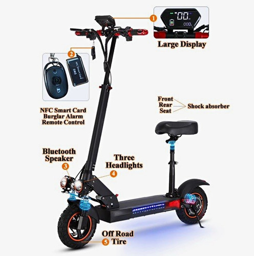 Klappbarer scooter mit sitz - e-scooter,