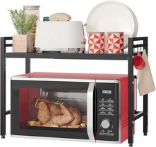 Mikrowellen Regal 2-stufiger Ständer mit 8 Haken