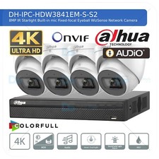 DAHUA IP 4K CCTV SICHERHEIT 8MP COLORVU IP KAMERA AUDIO SYSTEM NACHTSICHT OUTDOOR