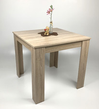 Esstisch Tisch Esszimmertisch Küchentisch Sonoma Eiche hell Sägerau 80x80cm NEU
