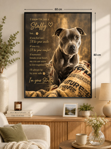 Staffy wandbild 60x80 - 🐾,