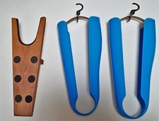 Stiefelknecht aus Holz+ 2 Stiefel Spanner Halter aus Kunststoff DBGM