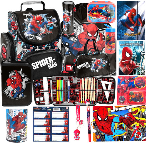 Spider man schulranzen set - schulranzen,