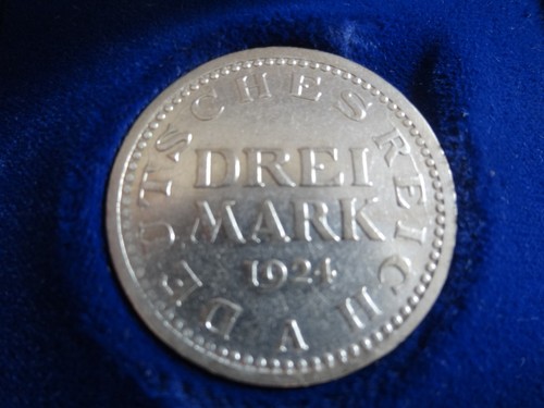 Drei mark 1924 silber - mark, a