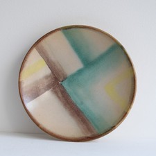 Hildegard Delius Rheinsberg Teller rund Keramik Art Deco handbemalt um 1930