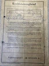 KFZ Brief Mercedes 190 SL W121