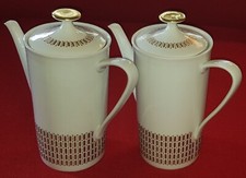 2 Kaffeekannen Winterling Kirchenlamitz Bavaria, Gold Streifen Dekor