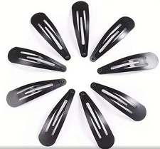 2  Haarspangen Haarklemmen Haarklammern Haarclips schwarz Neu