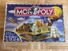 🌍 Monopoly Weltreise – Parker – komplett – 8 Figuren – Sehr guter Zustand 
