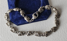 925 Silber Armband, Elefanten
