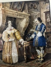 Aquarell Xviii-Xixe -szene