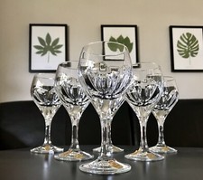 Vintage SEHR EDEL 6x Weingläser Gläser  Kristallglas Schälschliff Nachtmann