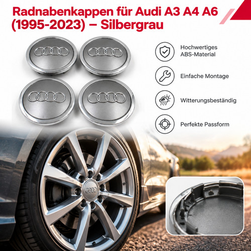 Radnabenkappen 69mm grau für - radnabenkappen,