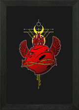 Burning Heart Tribal gerahmtes