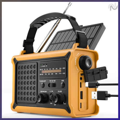 Kurbelradio 12000mah tragbar - kurbelradio,
