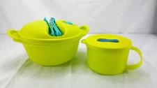 Tupperware MicroTup Hot & Go Set - 1,5 L Behälter + Besteck + Tasse - Mikrowelle