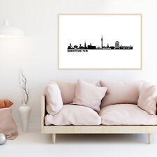 JUNIWORDS Poster + Rahmen "Skyline Dortmund" in Schwarz Geschenk DIN A4 A3 A2 