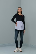 Gestreifte bluse tunika - bluse,