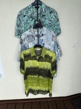 3 Blusen, Gr. 48, blau, grün, gemustert, Marke Thea, Whitby, Neumann