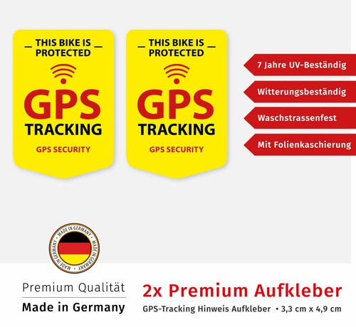 Gps aufkleber premium bike - aufkleber, 2x