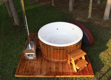 Badefass Ofen Extern Hot Tub