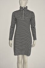 MARC CAIN ❤ Strickkleid Jersey Kleid Schwarz Weiß N5 - Gr. 42