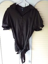 Bluse Satinbluse mit Gürtel