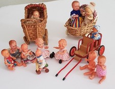 Konvolut 12X Puppe Schildkröt Edi ES Puppenstuben-Größe Wagen Bodo Hennig Masse