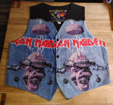 Iron Maiden X Factor Weste Kutte Original Vintage XL 90s Turbogadget patch