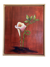 Ölgemälde weiße Blume