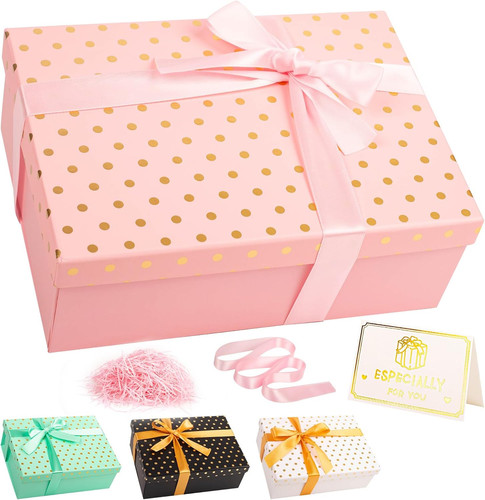 Rosa geschenkbox mit - rosa, deckel