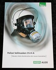 MSA AUER , Polizei Vollmasken 3S-H-A ,ein älterer Klapp Prospekt