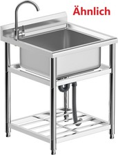 Edelstahl Spülbecken Waschtisch Gastrospüle Küchenspüle Utility-Küchenspülen NEU