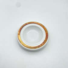 Henneberg Porzellan Aschenbecher 10 cm mit Goldrand Palast der Republik DDR, PDR