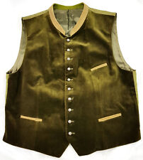 Grasegger Luxus Weste Samt Oliv Used-Look Gr. 60 XXL XXXL BW 62