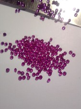 6 created pinker Rubin round facet Transparent  ca.1 mm guter Schliff Mogok cr3
