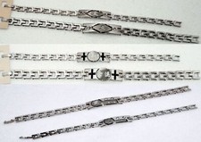 Schmuck,Herren und Damen Partner - Armbänder aus Edelstahl glänzend 1 Paar Neu