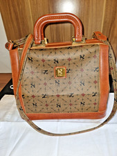 Vintage Perfekte Damen CBS Kosmetiktasche wie neu, Echte Leder, Braun 30x21x27cm