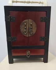 Chinesischer kleiner Hochzeitschrank Vintage Schrank Schmuckaufbewahrung Holz...