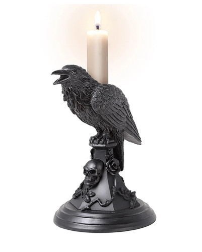 Gothic krähe kerzenständer - gothic,
