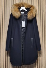 Zapa Wollmantel mit abnehmbarer Fellkapuze Größe 38