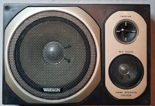 2 x Watson 3-Wege HiFi Lautsprecher Boxen PKW Model 1460 15 - 30 W 4 Ohm Vintage