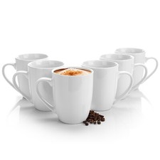 6x Kaffeebecher Kaffeetassen Kaffeetasse Set 300ml aus hochwertigem Porzellan
