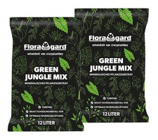 Floragard Green Jungle Mix 2x12L – Mineralisches Substrat für Topfpflanzen