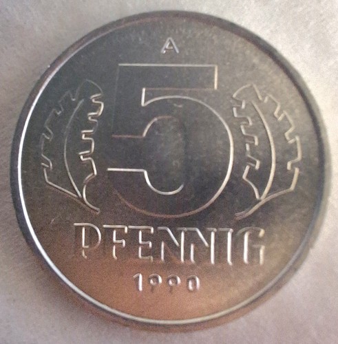 Ddr pfennig 1990 aus - ddr, 1990,