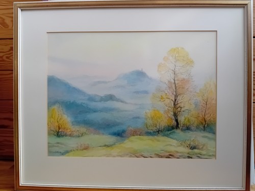 Aquarell gemälde landschaft - aquarell,