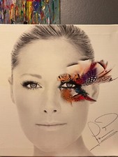 Original Autogramm Leinwand