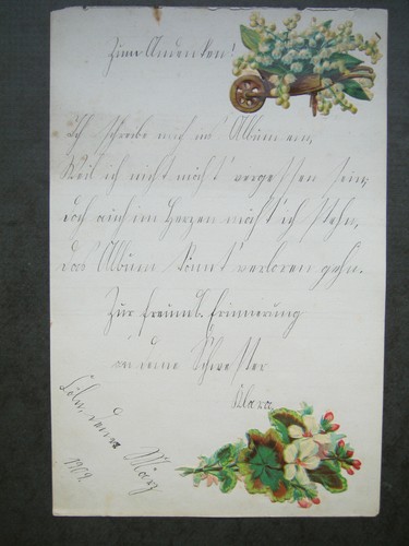 Blatt aus einem poesiealbum - blatt,