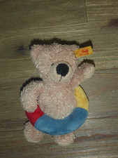 Steiff Teddy Bär Fynn klein mit buntem Rettungsring Schwimmring 14 cm