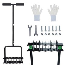 Rasenbelüfter Rasenlüfter Vertikutierer Aerifizierer Hohlspoon Ablageschale Rase